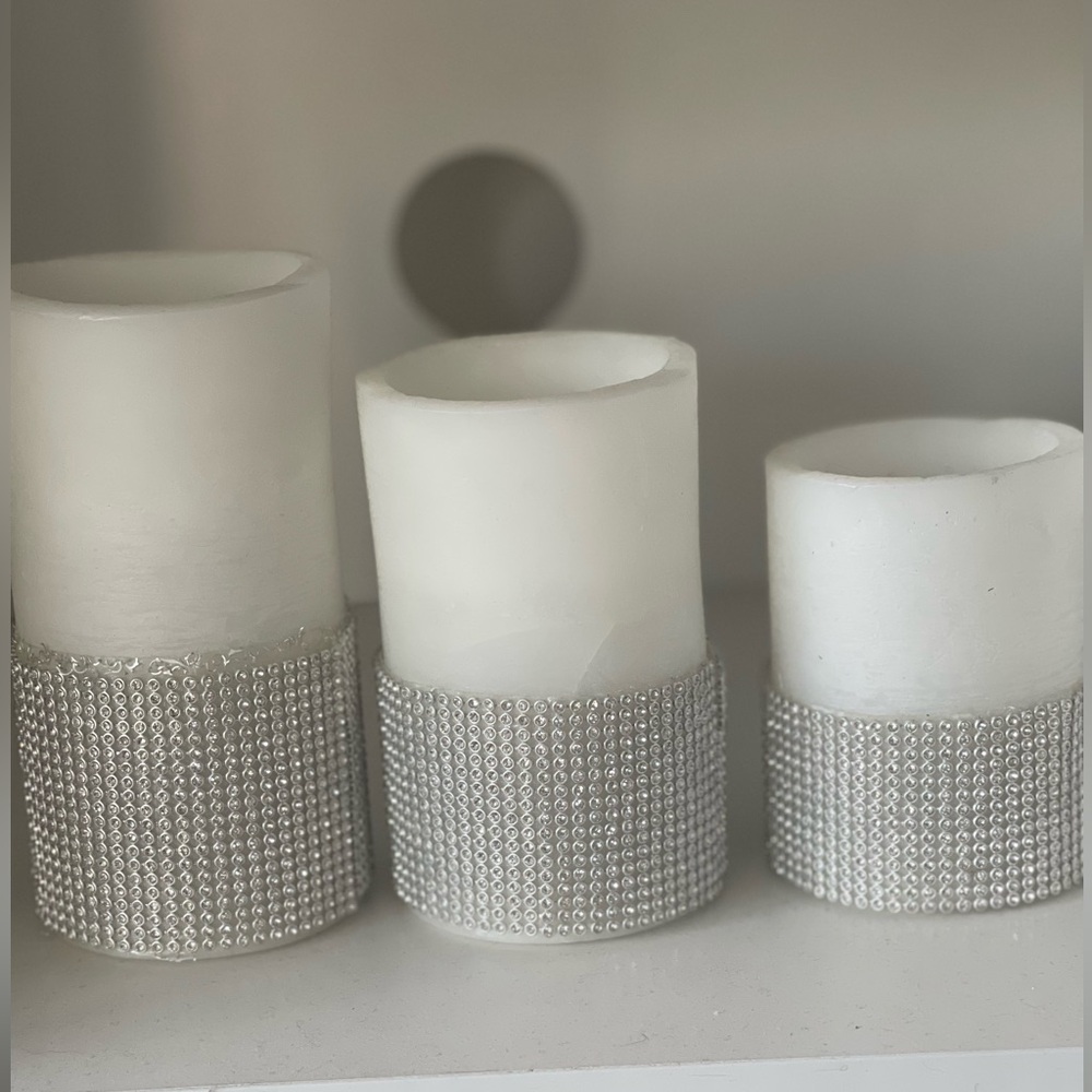 Set of 3 Bling battery operated Candles